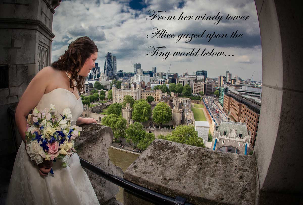 Wedding view from Tower bridge