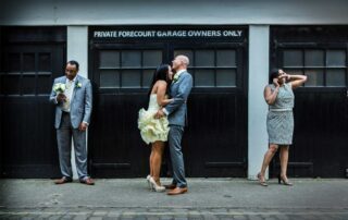 London street scene contact page wedding image