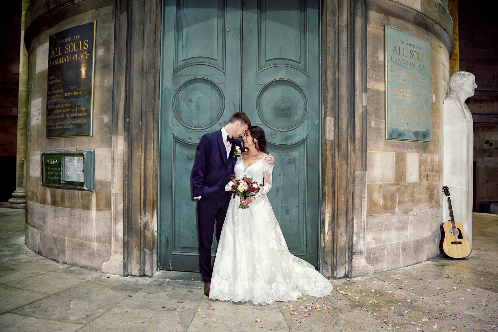 All Souls Church Wedding London - with plenty of social distancing joy! London Wedding Photographers